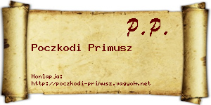Poczkodi Primusz névjegykártya